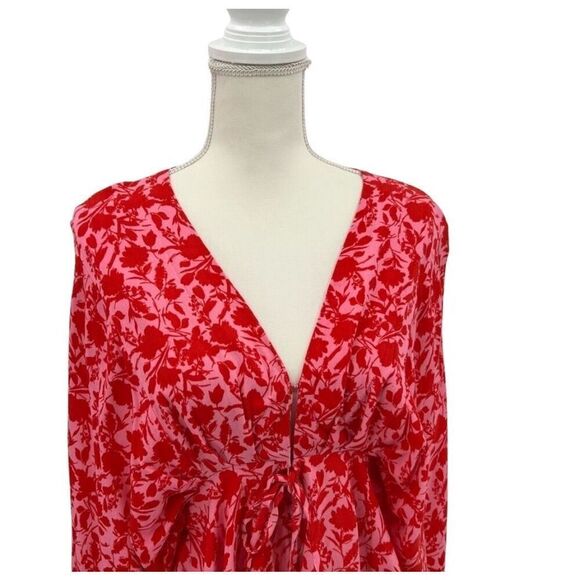 NWT Band of the Free Top Shirt Oversized Pink Red Size XS - Picture 5 of 8